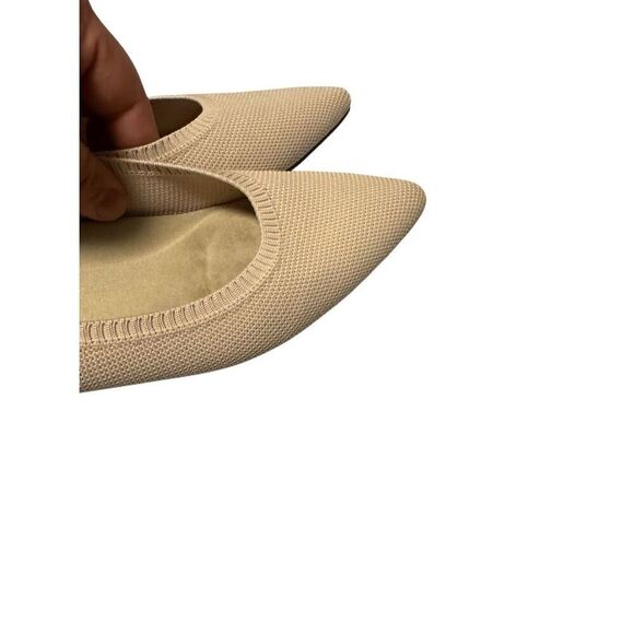 Vivaia size 7.5 (38.5) pointed toe flats cream ivory washable - EUC - Picture 7 of 8